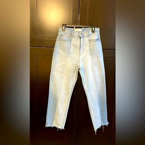 Abercrombie and Fitch two toned ankle straight ultra high rise